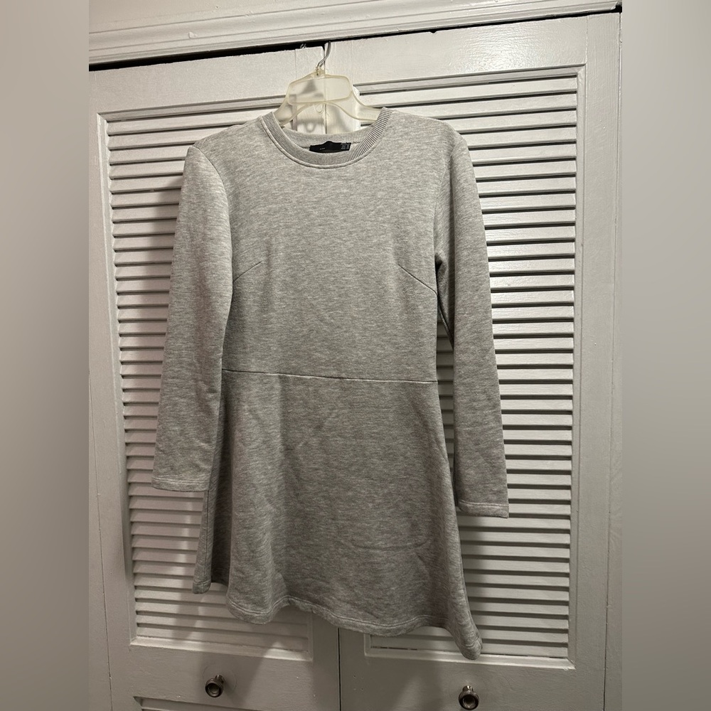 Zara Grey Long Sleeve Skate Dress